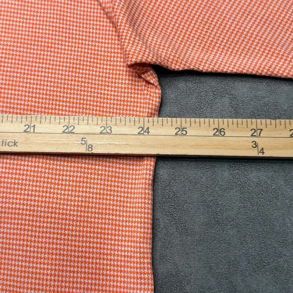 Tommy‎ Hilfiger Golf Polo Shirt Mens XXL Orange Houndstooth Mercerized Cotton